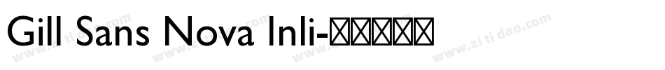 Gill Sans Nova Inli字体转换